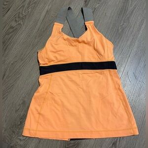 Lululemon Orange athletic tank